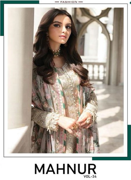 Mahnur Vol 34 Georgette Pakistani Suits Catalog
 Catalog